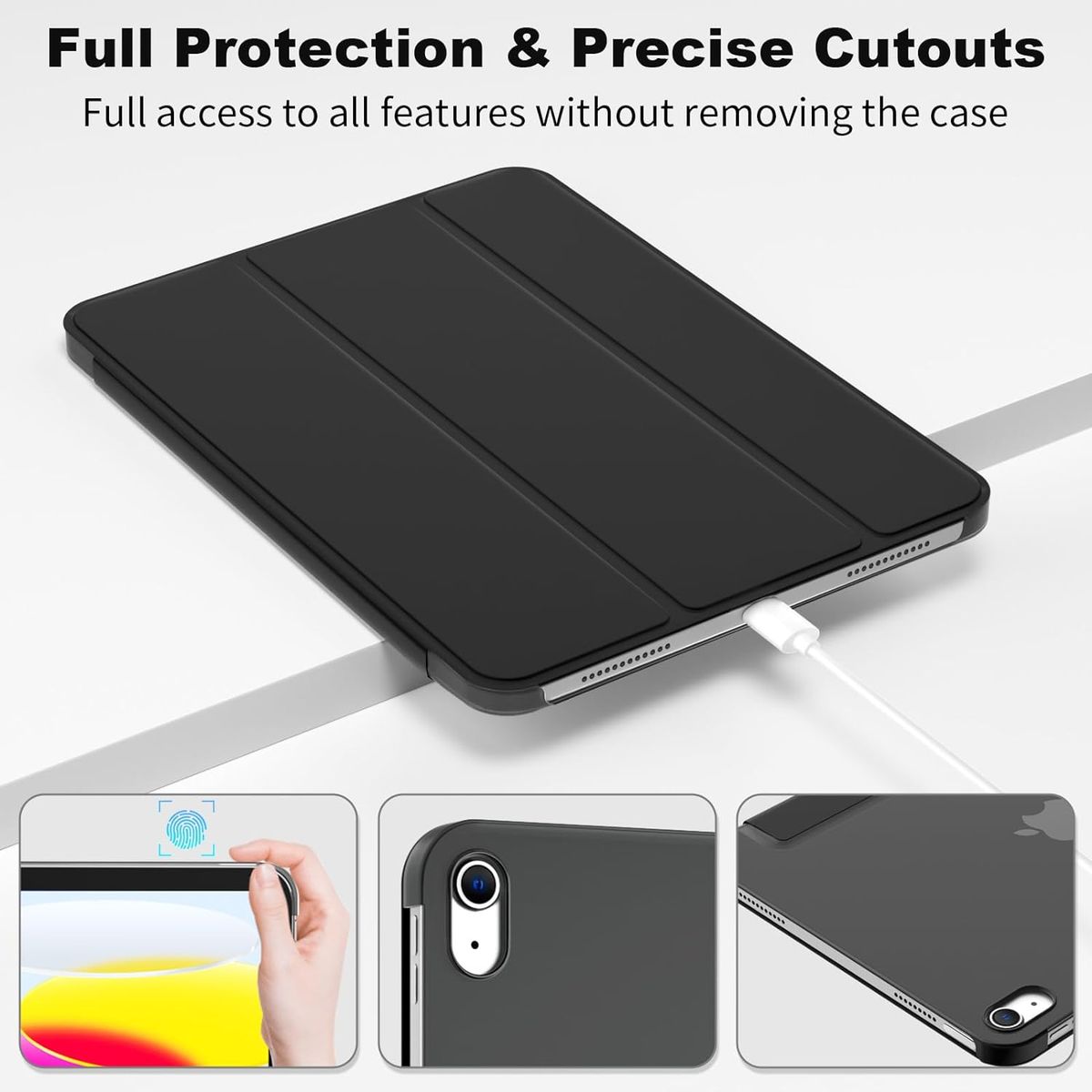 GENERICO - Mica + Funda case para  iPad 10ma Gen 10.9 (2022) Porta Pencil