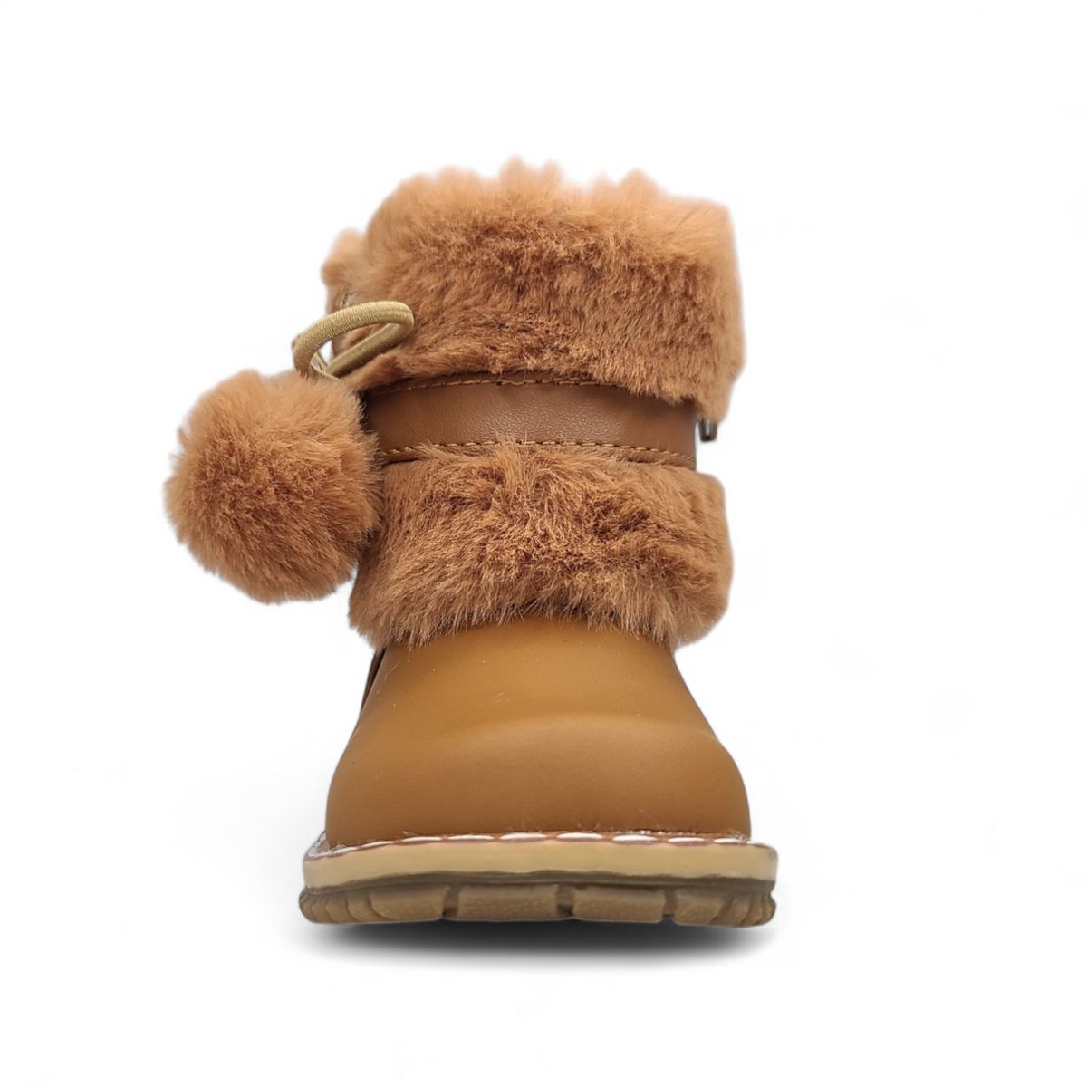 GENERICO - Bota peluche pompón Pibe Miel para Niña Bebé