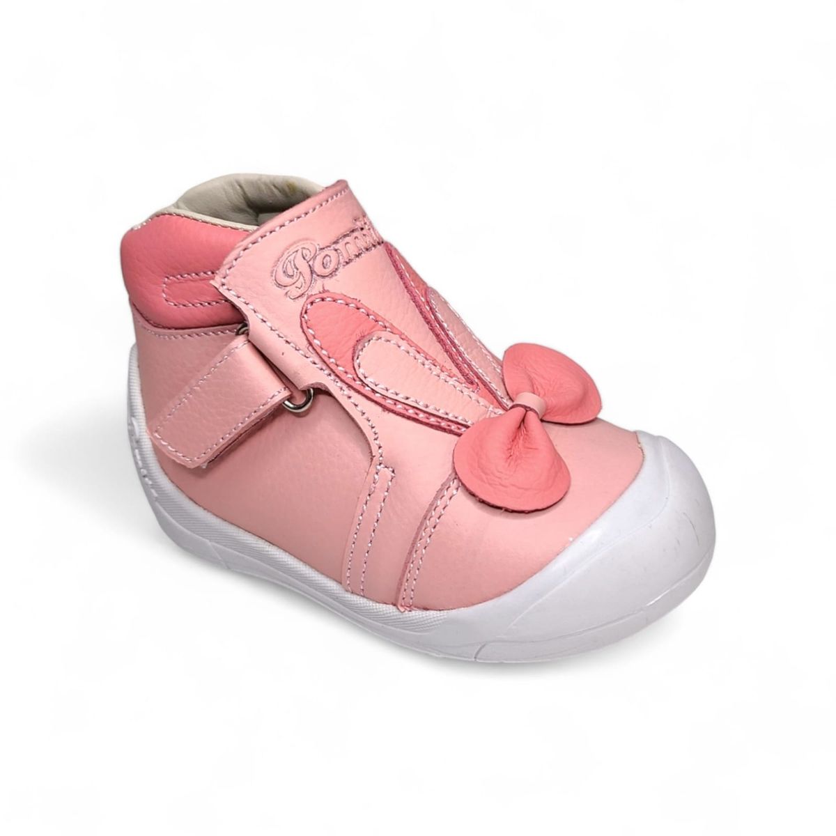 GENERICO - Botín conejo semi-ortopédico PRosa gateador Pibe Pega para niña bebé