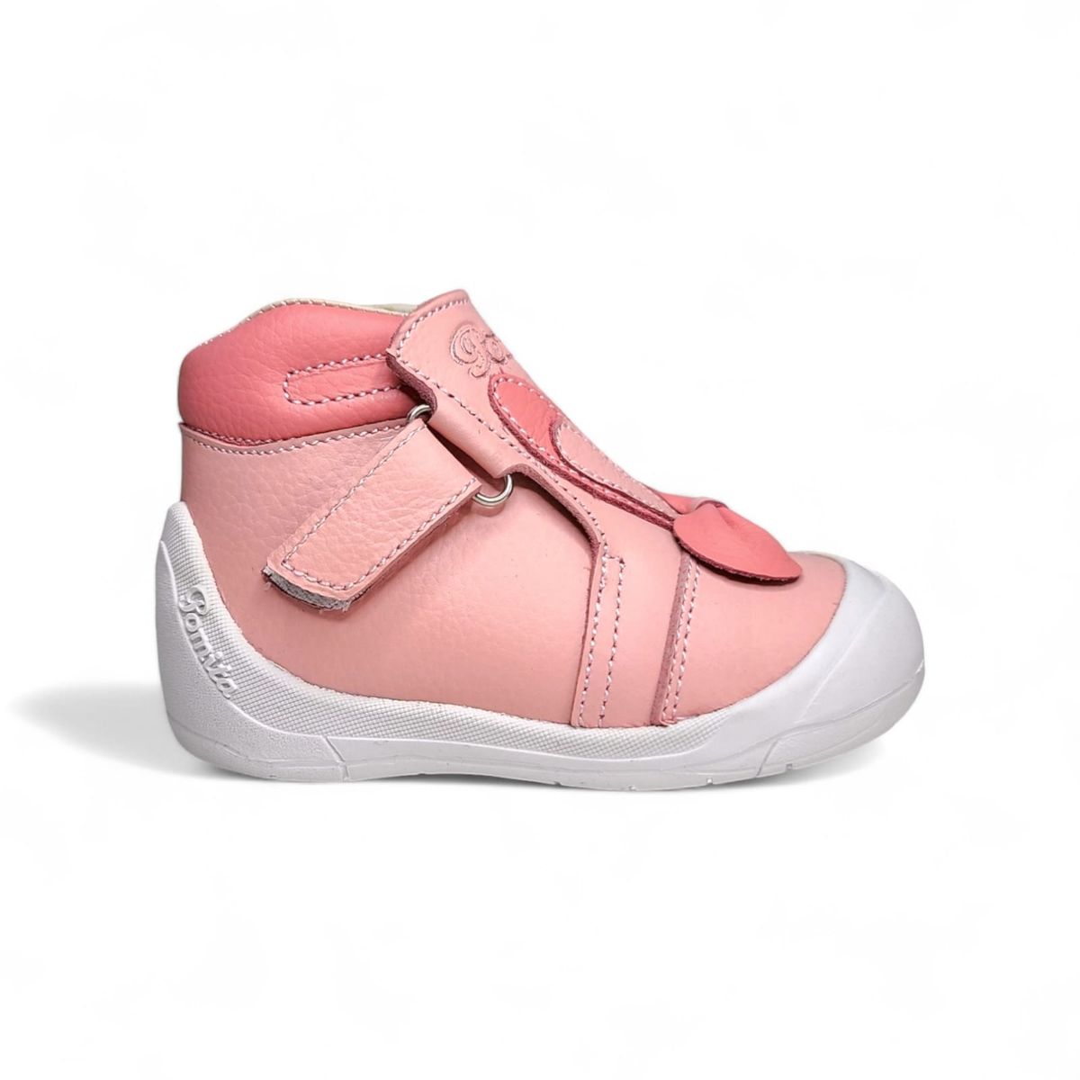 GENERICO - Botín conejo semi-ortopédico PRosa gateador Pibe Pega para niña bebé