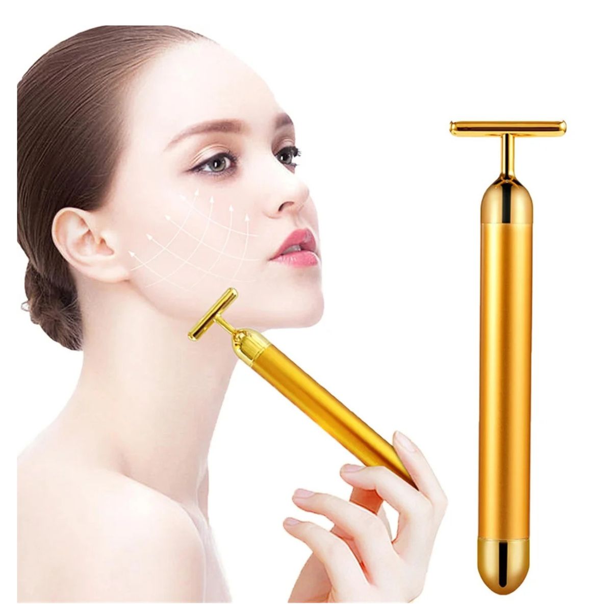 ROHS - Masajeador de belleza facial en forma T vibración