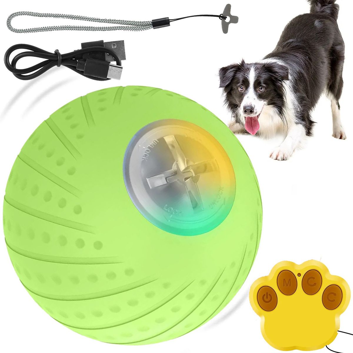 GENERICO - Pelota Interactiva para perros con control remoto d6cm