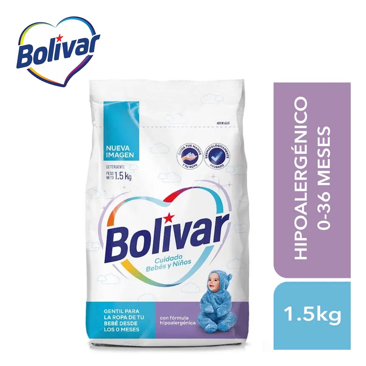 BOLIVAR - Detergente en polvo 1.5 kilos Baby & Kids BOLIVAR