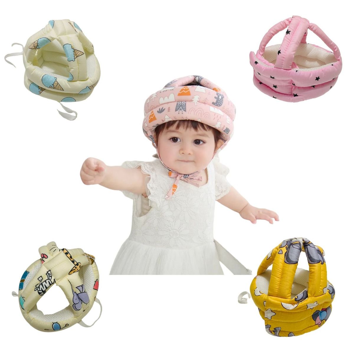 GENERICO - Casco Antigolpes Niña con Pasador