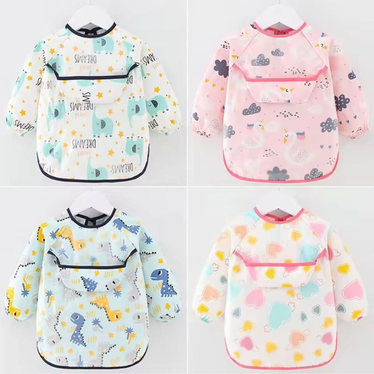 GENERICO - Babero Bebes y Escolares 3 a 4 Años Generico Marino