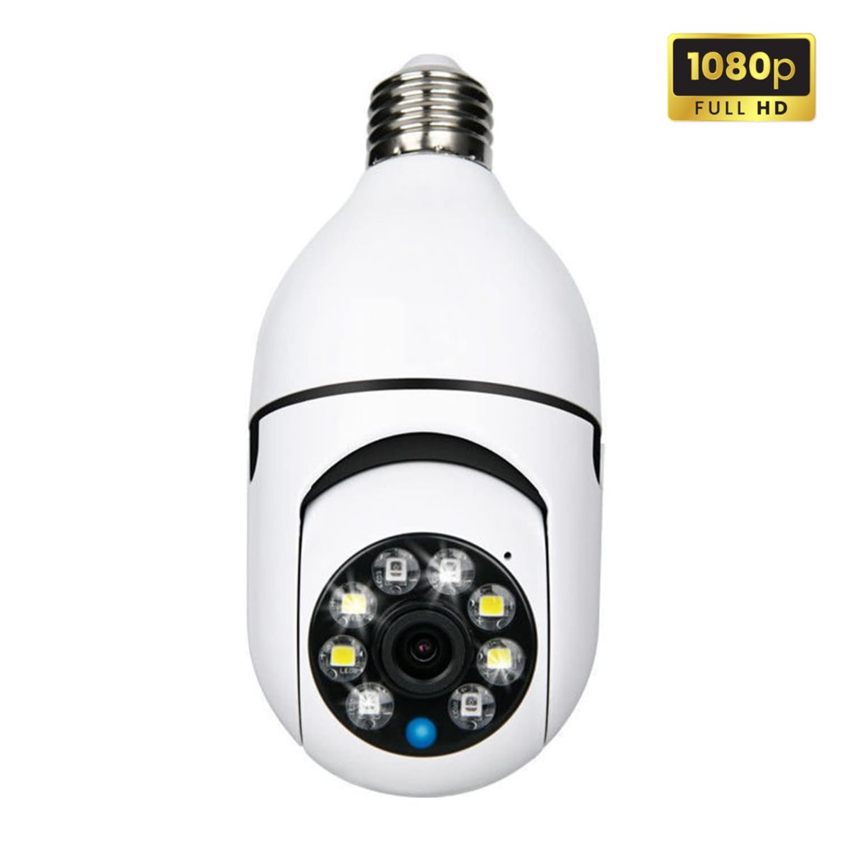 GENERICO - Foco Cámara de Seguridad Inteligente Con Vision Nocturna y Altavoz