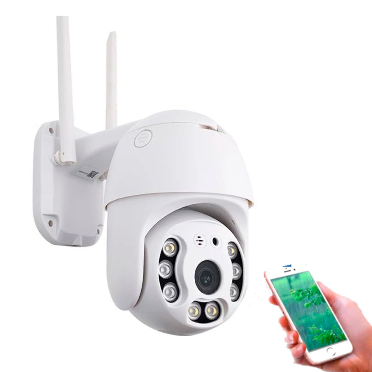 GENERICO - Camara IP Full HD Exterior WiFi Sensor Movimiento 360° App Control