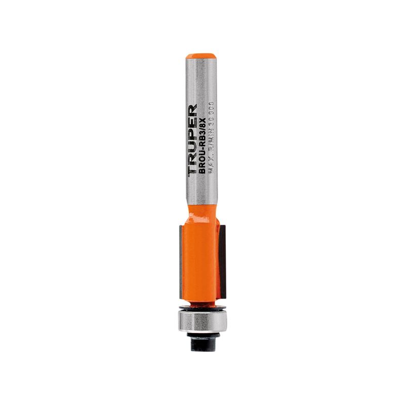 TRUPER - Fresa 3/8" Corte Recto con Rodaje para Madera 102721 Truper