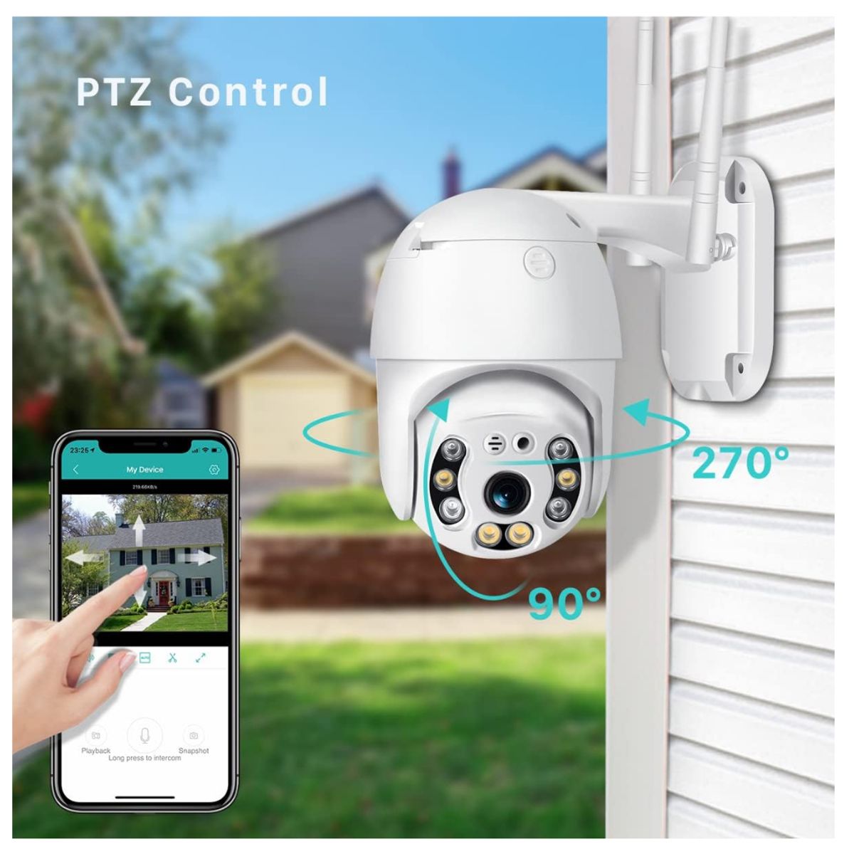 GENERICO - Camara De Seguridad Vigilancia WIFI Con Microfone integrado Grabadora Ful HD