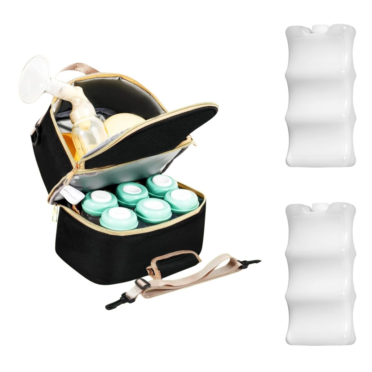 GENERICO - Cooler Bag De Leche Materna+ 2 Porta Hielo Reutilizables