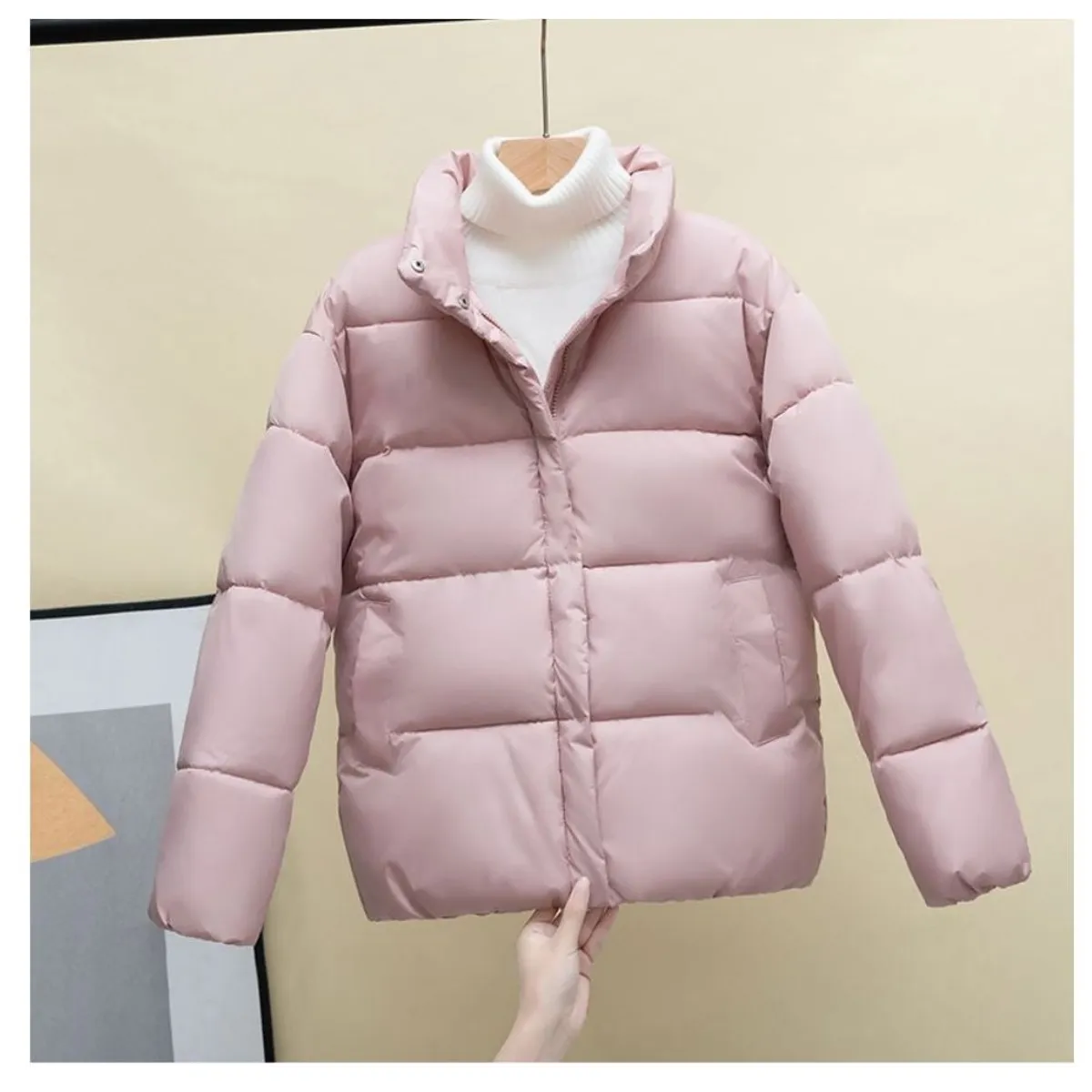GENERICO - Casaca Abrigo Acolchada Mujer High Quality Moda Coreana tipo Puffer