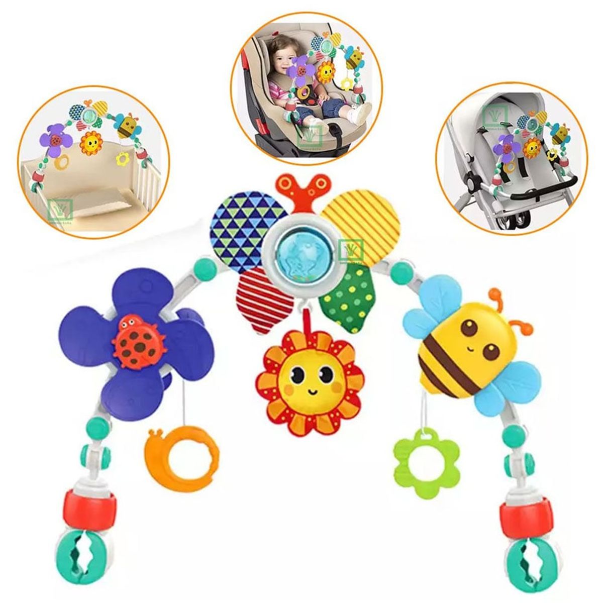 HUANGER - Arco Sonajero con Sonidos y Texturas Multifuncional HE0305