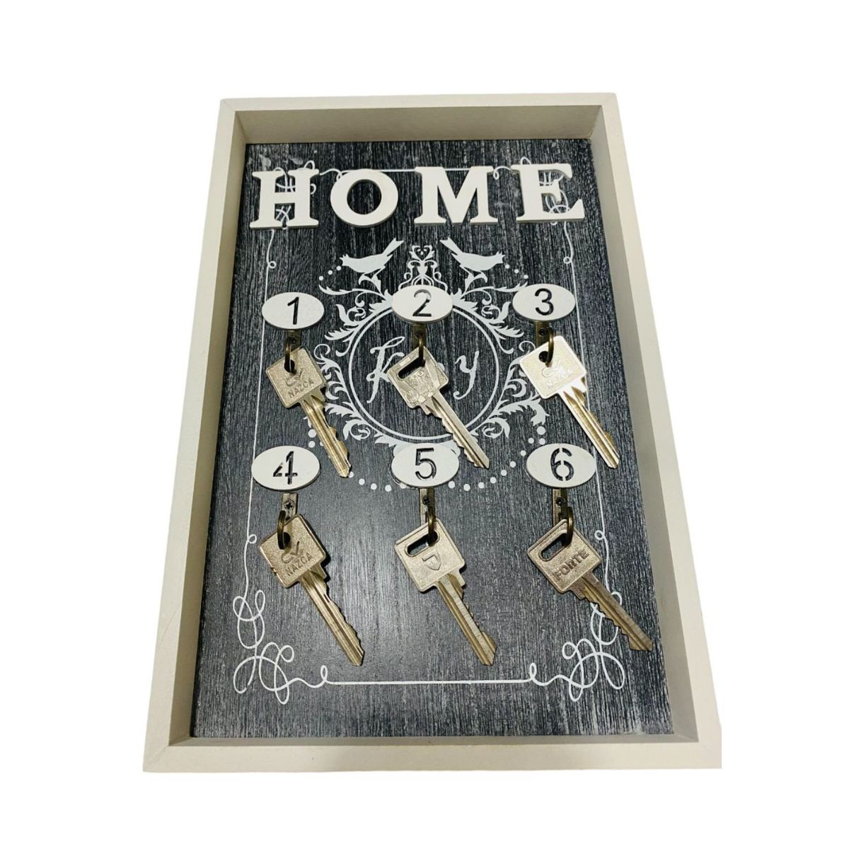 GENERICO - Colgador de Llaves Pared Negro Vintage