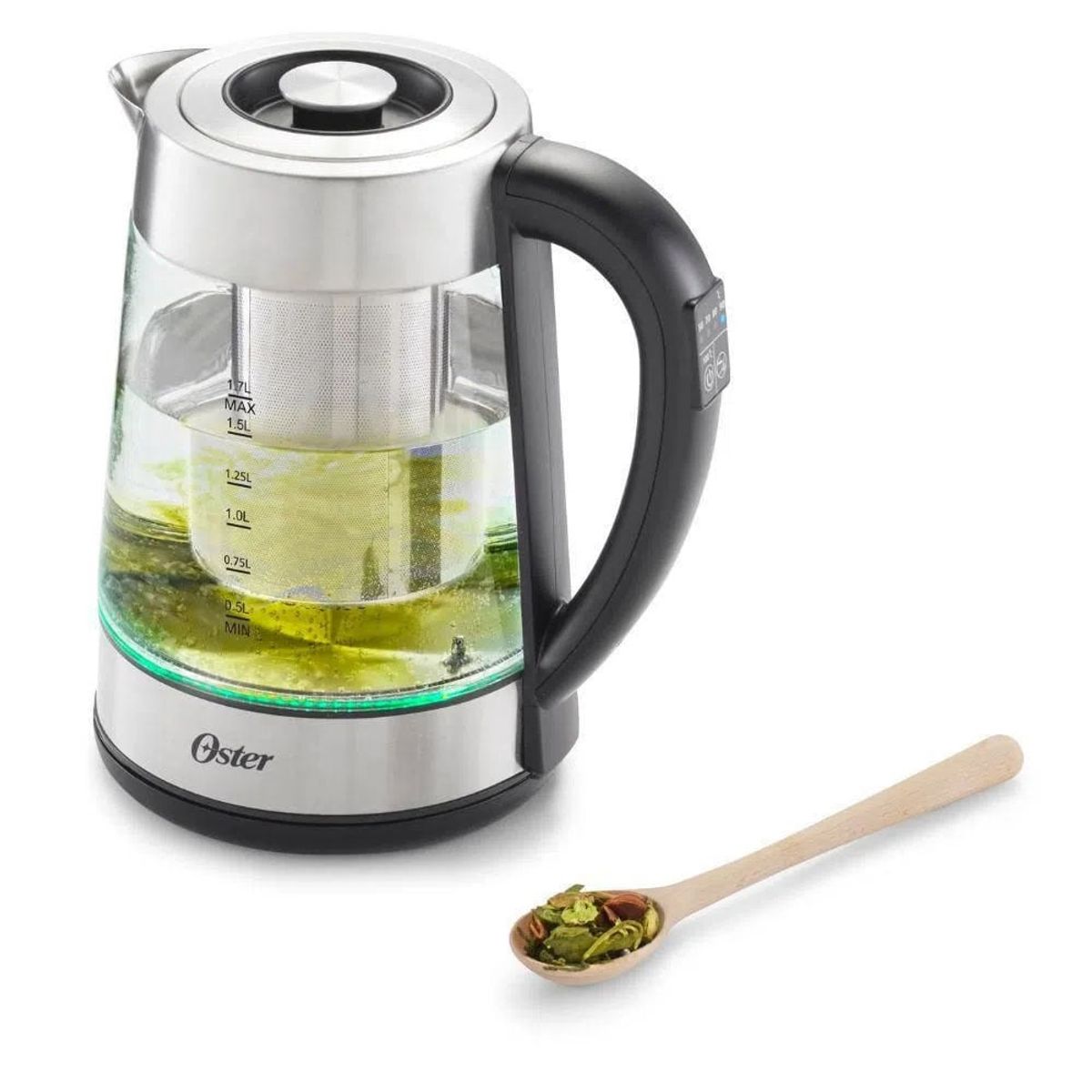 OSTER - Hervidor Eléctrico de Vidrio con Selección de Temperatura BVSTKT8990