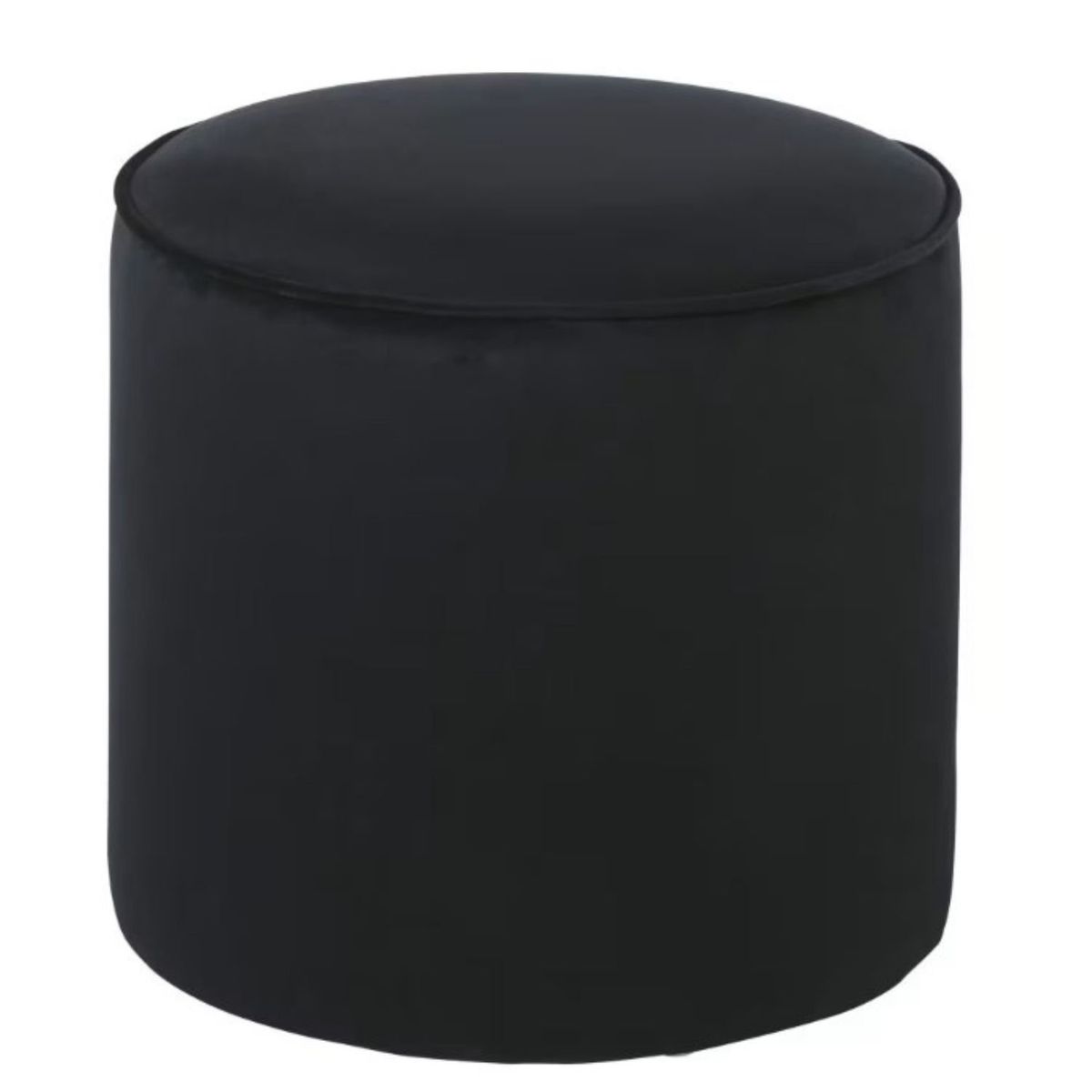 GENERICO - Puff Ovalado Otomano Terciopelo Noah Negro Decoban Hogar