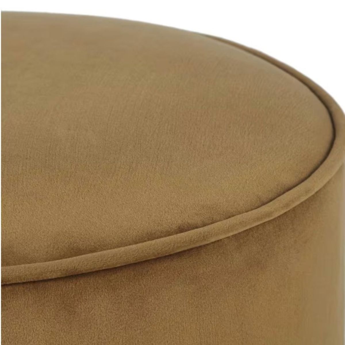 GENERICO - Puff Ovalado Otomano Terciopelo Noah Marrón Decoban Hogar