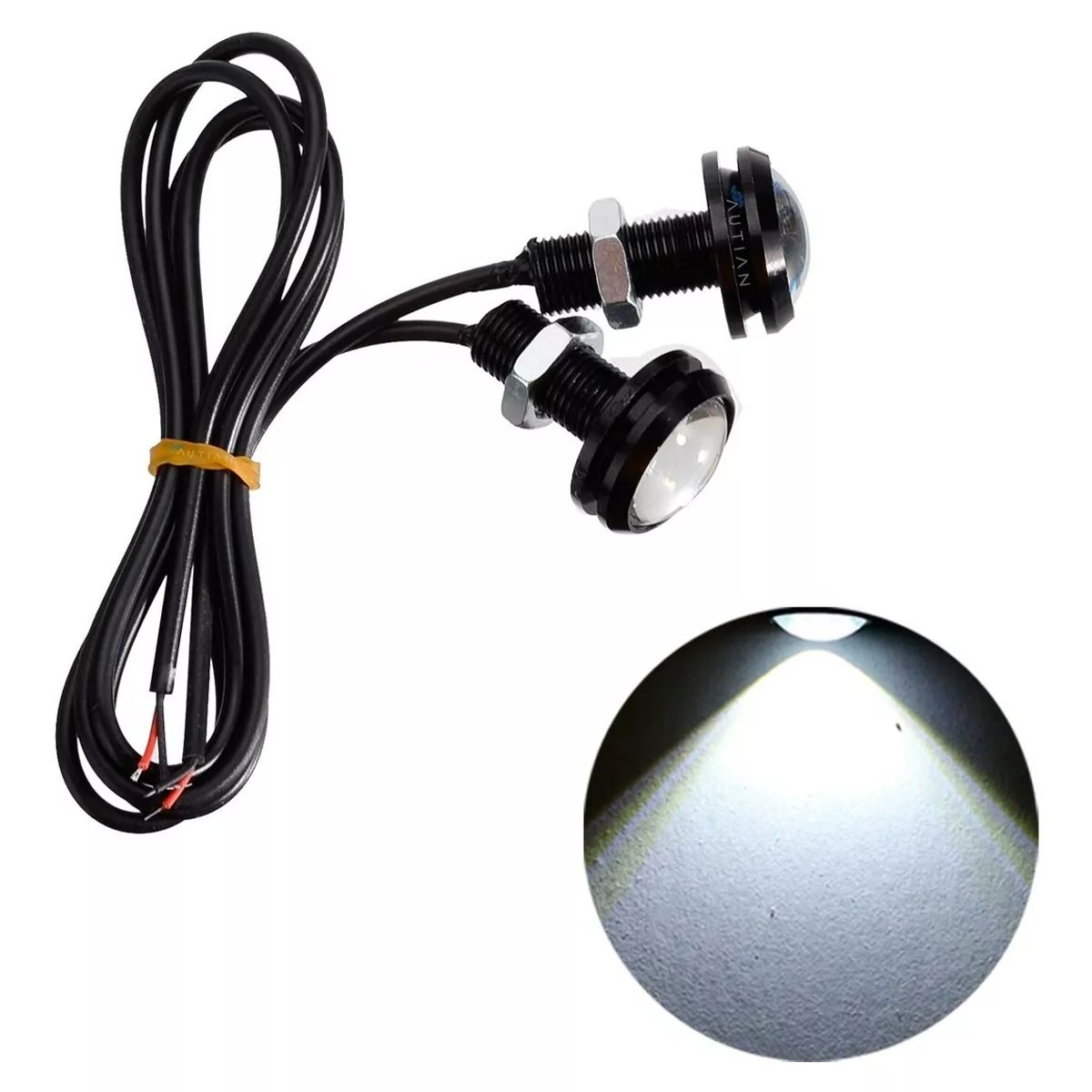 GENERICO - Par Ojos De Aguila Blanco Faros Led Estrobos Niebla Drl