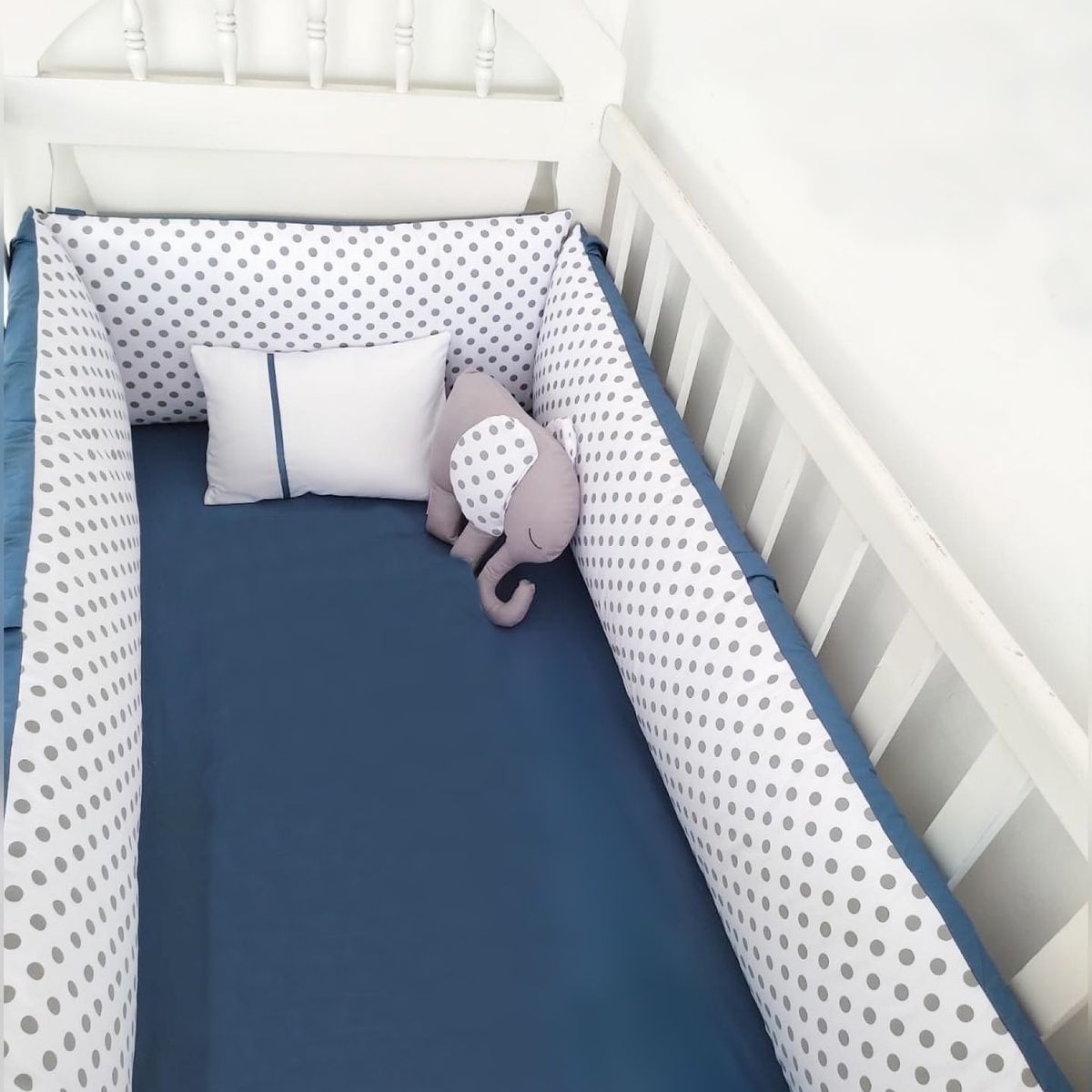 GENERICO - Protectores Laterales Parachoques de Cuna Diseño Bolitas