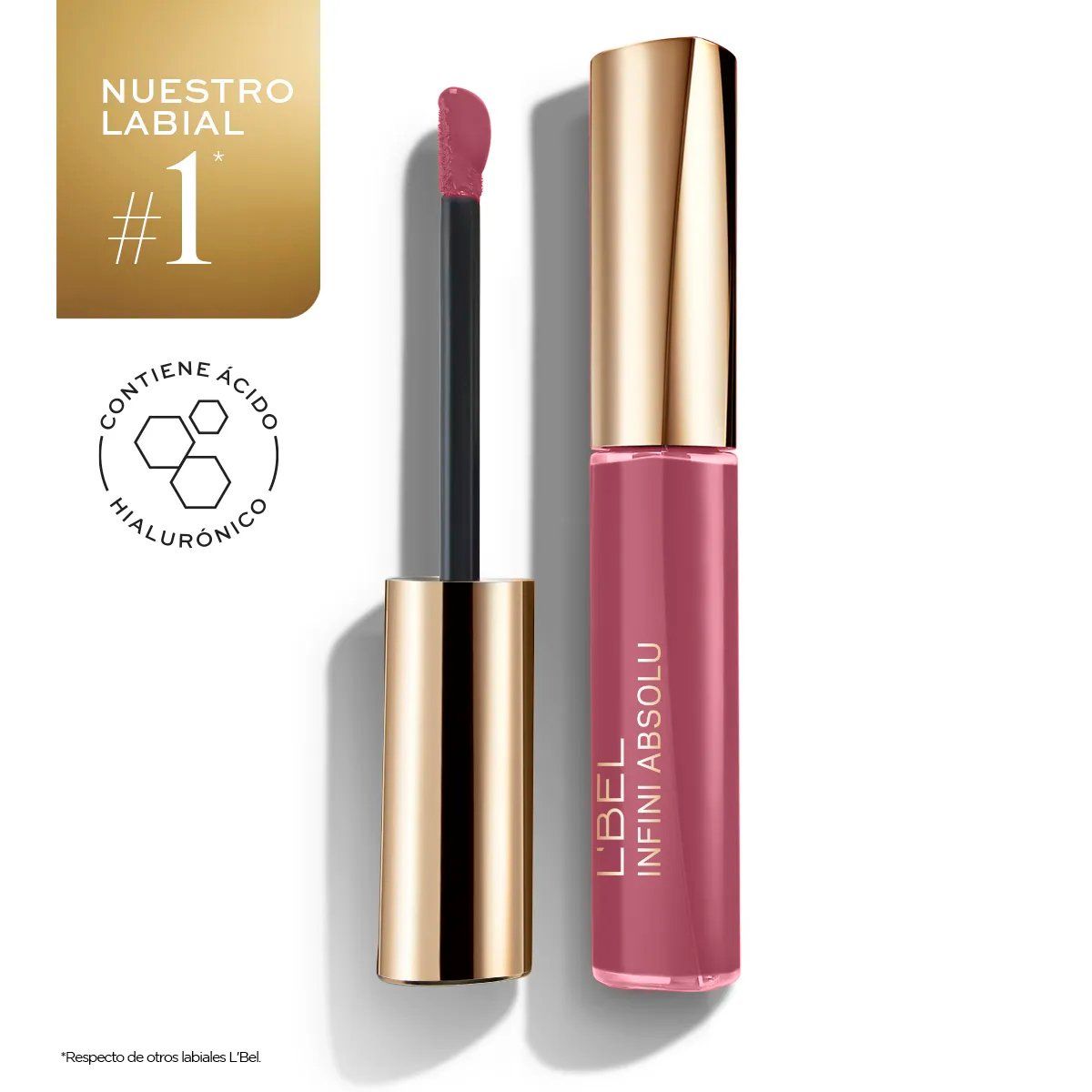 LBEL - Labial Líquido PINK DELIGHT Infini Absolu No Transfer Ácido Hialurónico