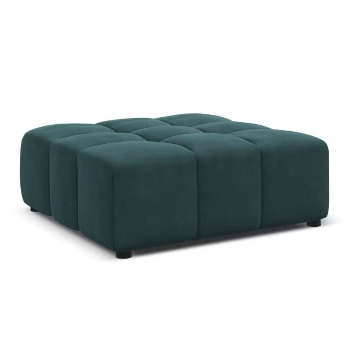 GENERICO - Puff Cuadrado Terciopelo Dylan Verde Decoban Hogar
