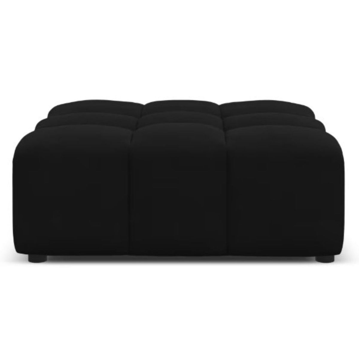 GENERICO - Puff Cuadrado Terciopelo Dylan Negro Decoban Hogar