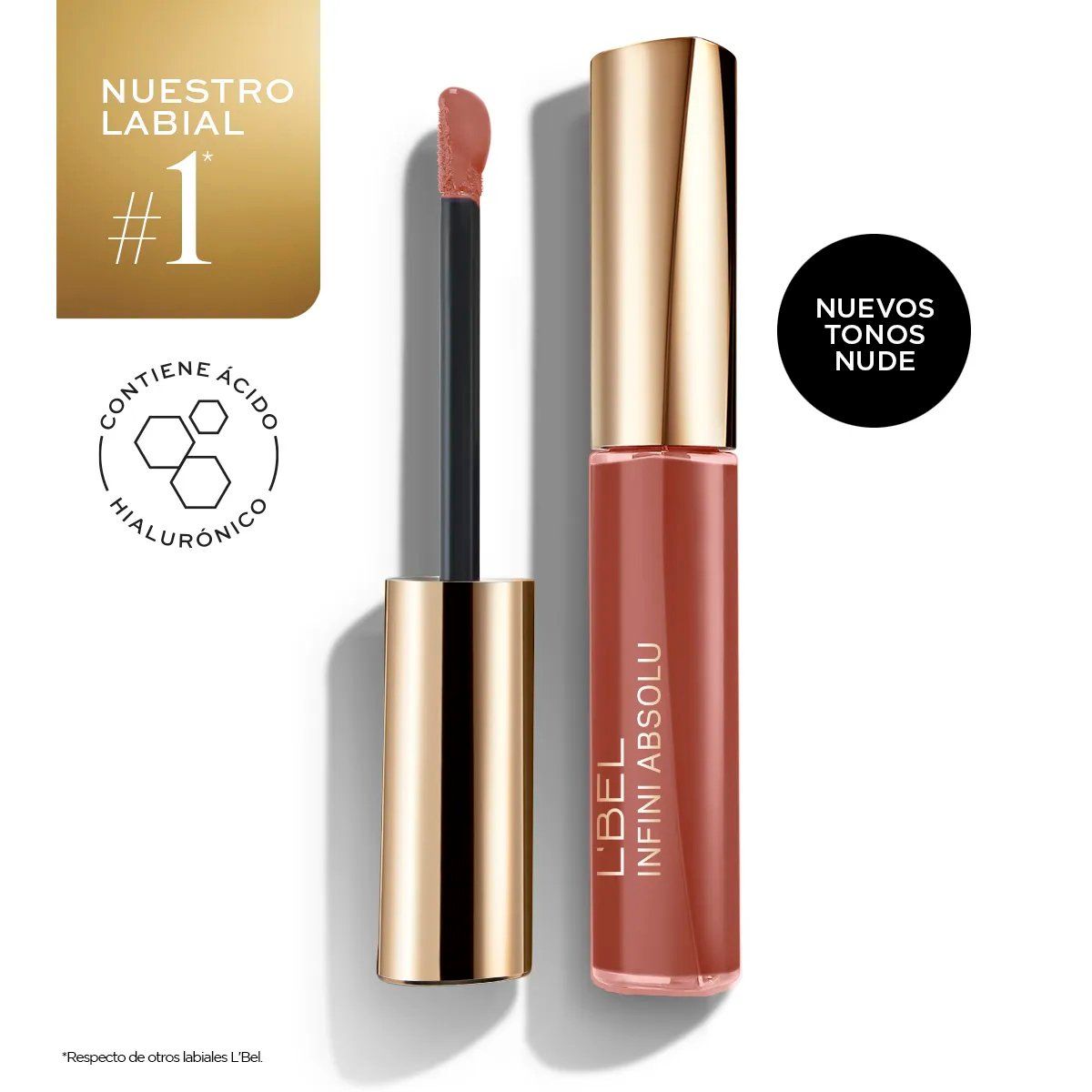 LBEL - Labial Líquido ARENNA NUDE Infini Absolu No Transfer Ácido Hialurónico