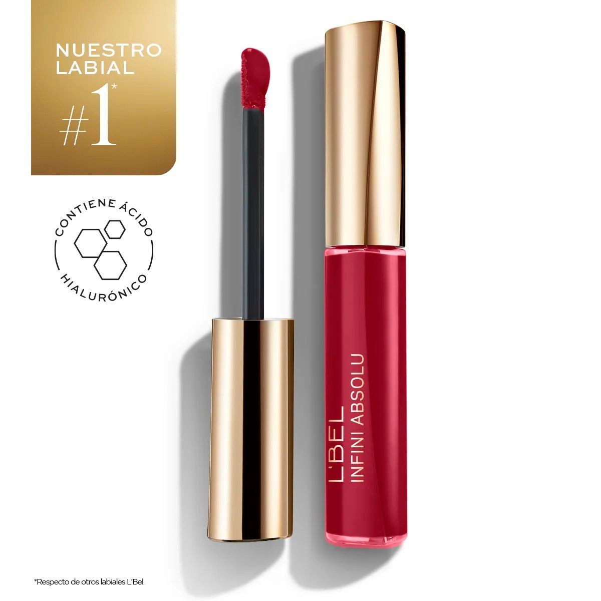 LBEL - Labial Líquido RED BURNT Infini Absolu No Transfer Ácido Hialurónico