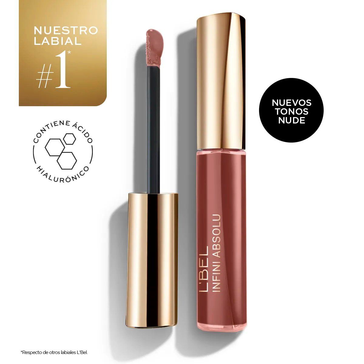 LBEL - Labial Líquido Nude Femme Infini Absolu No Transfer Ácido Hialurónico