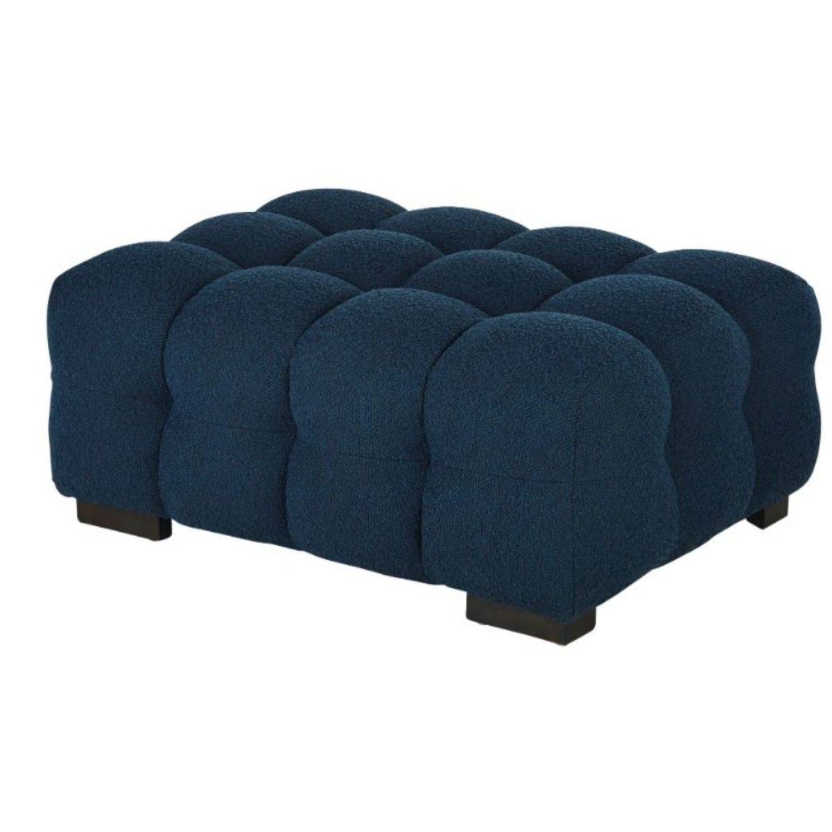 GENERICO - Puff Cuadrado Otomano Maria Azul Decoban Hogar