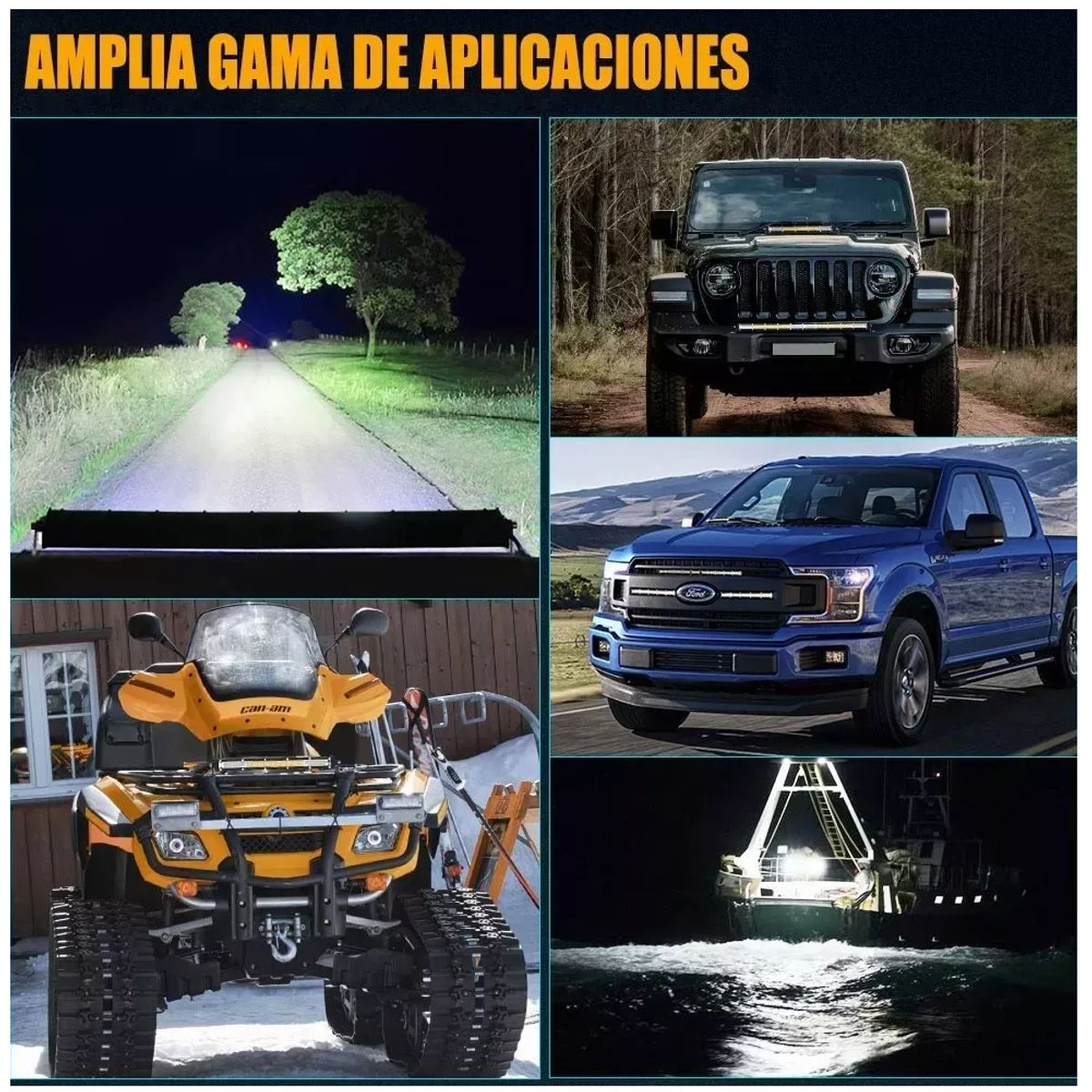 GENERICO - Barras Luces Led Slim Blanco 80cm Tuning Auto Camioneta