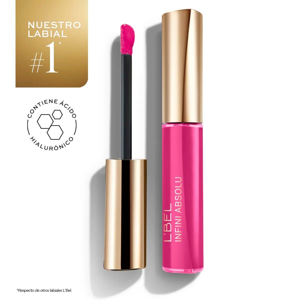 LBEL - Labial Líquido Fucsia Flamingo Infini Absolu No Transfer Ácido Hialurónico