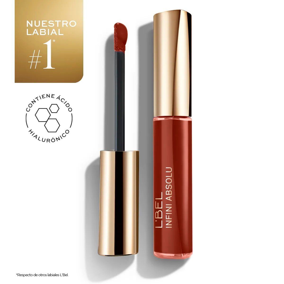 LBEL - Labial Líquido Dark Cherry Infini Absolu No Transfer Ácido Hialurónico