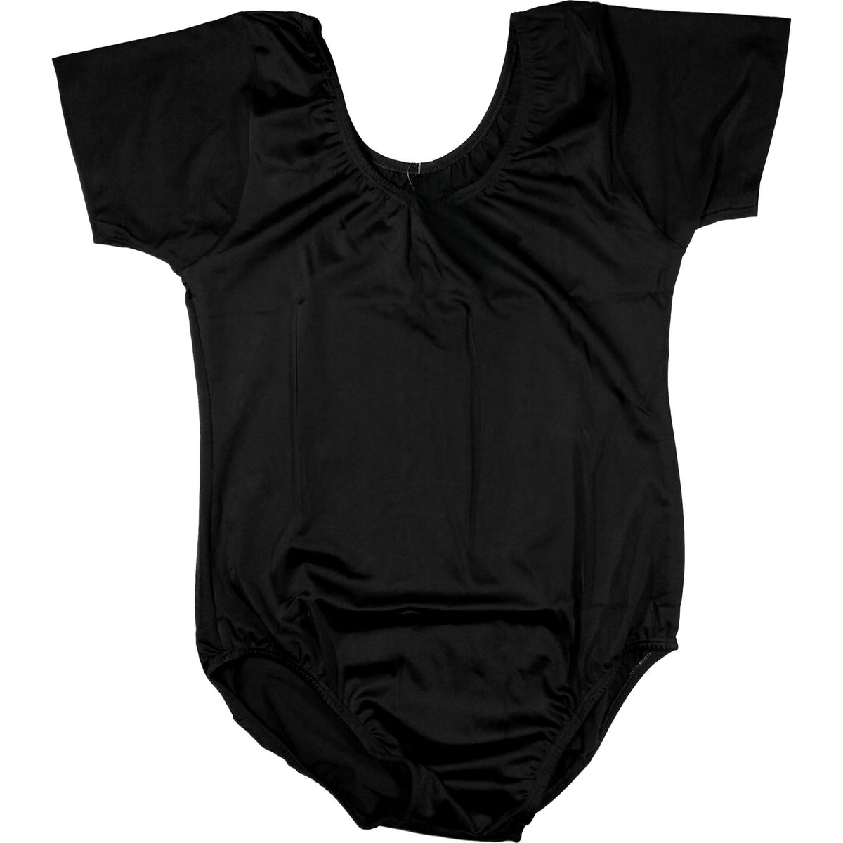 NACIONAL - Body Leotard Profesional Lycra Manga Corta para Ballet y Danza - Negro
