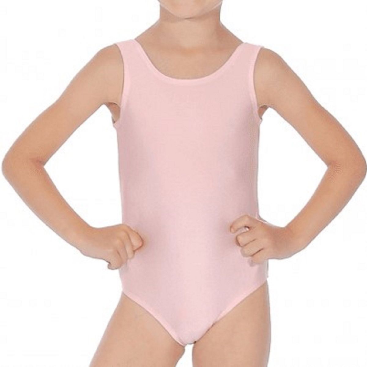 NACIONAL - Body Leotard Profesional Lycra Manga Cero para Ballet y Danza - Rosa