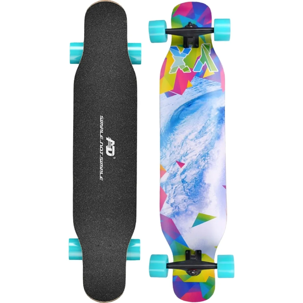 AD - Skate Longboard 42-inch Dancing Cruising Downhill - Sea