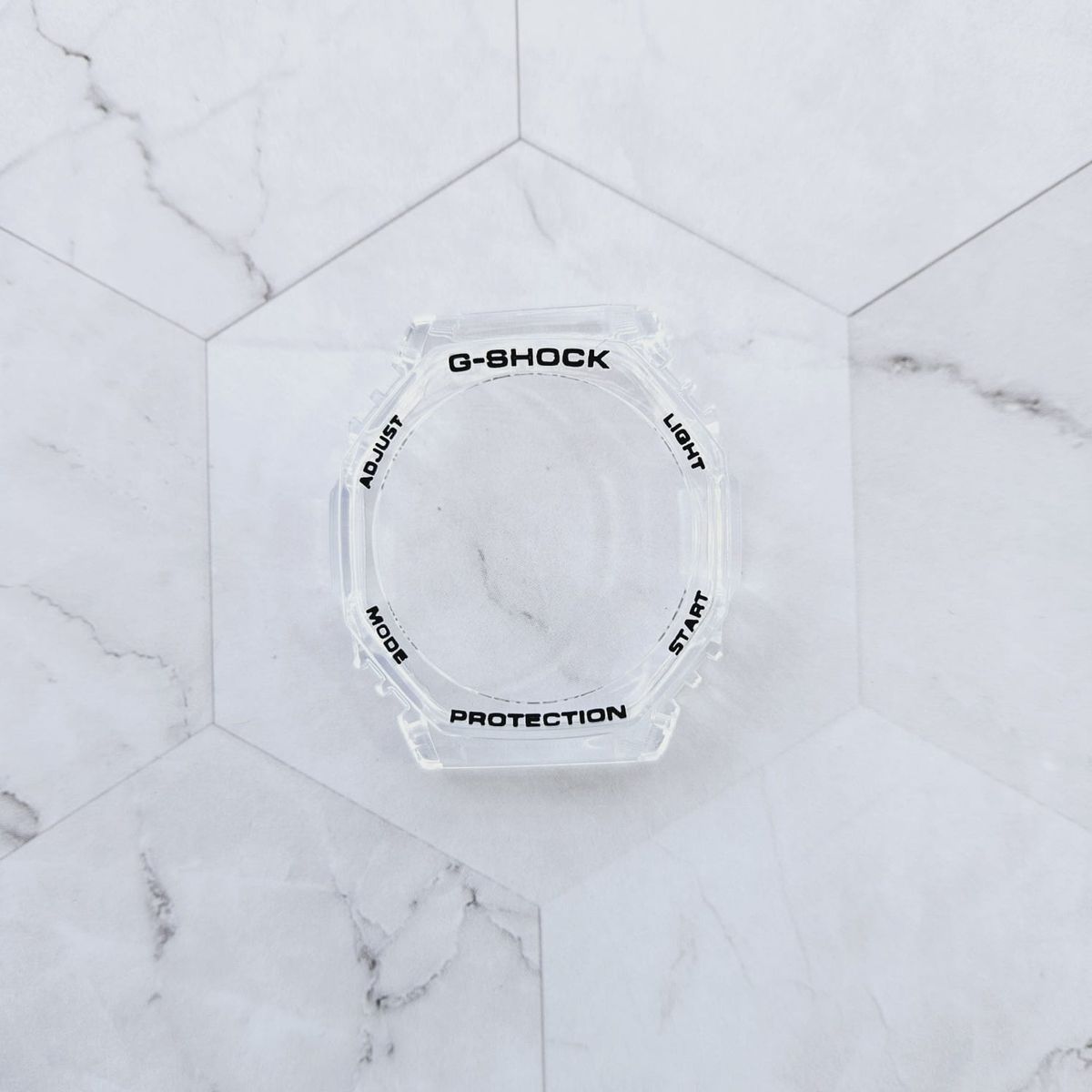 GENERICO - Correa Repuesto + Bisel para CASIO G-SHOCK GA-2100 - Transparente