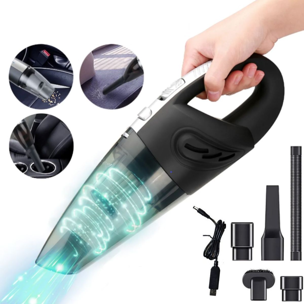 GENERICO - Aspiradora Portátil de mano para Carro Hogar Oficina 120W