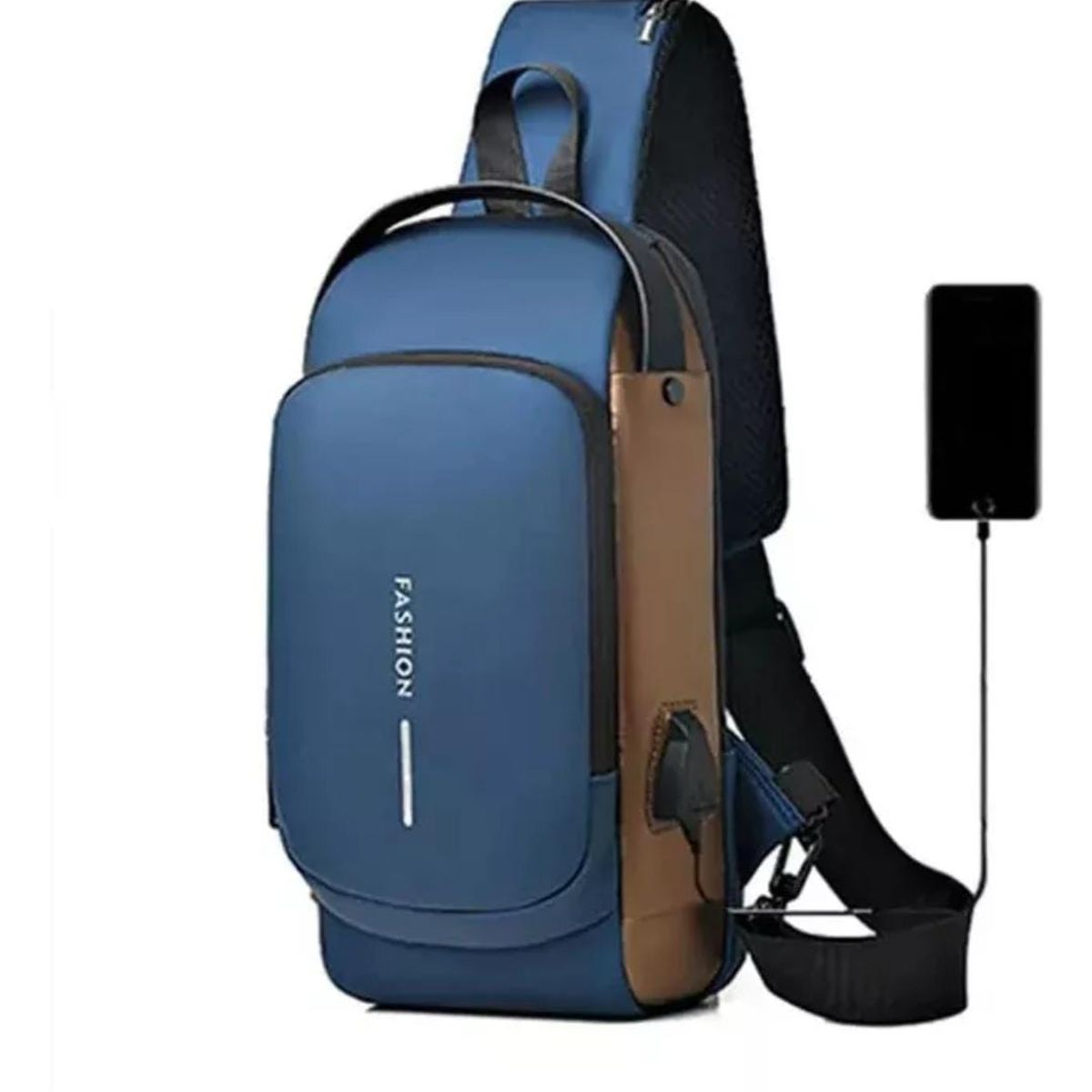 GENERICO - MORRAL RIÑONERA ANTIRROBO CON CLAVE CARGA USB