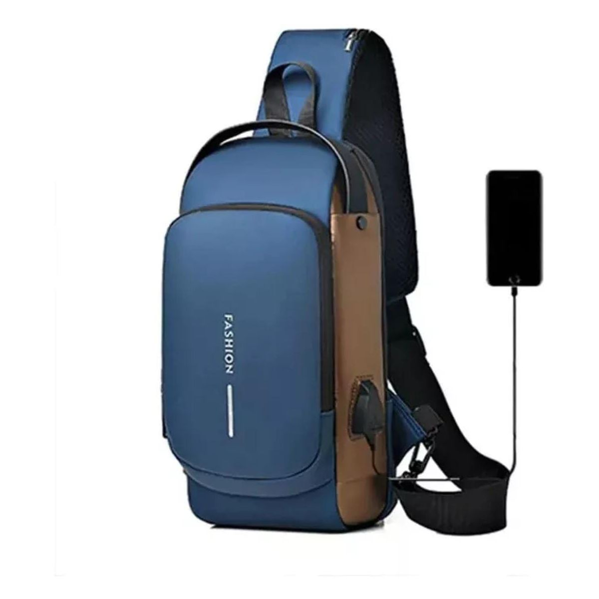 GENERICO - MORRAL RIÑONERA ANTIRROBO CON CLAVE CARGA USB