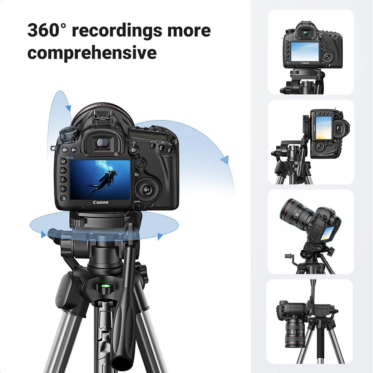 UGREEN - Trípode profesional para Cámaras Canon Nikon DSLR Ugreen LP661 - 15187