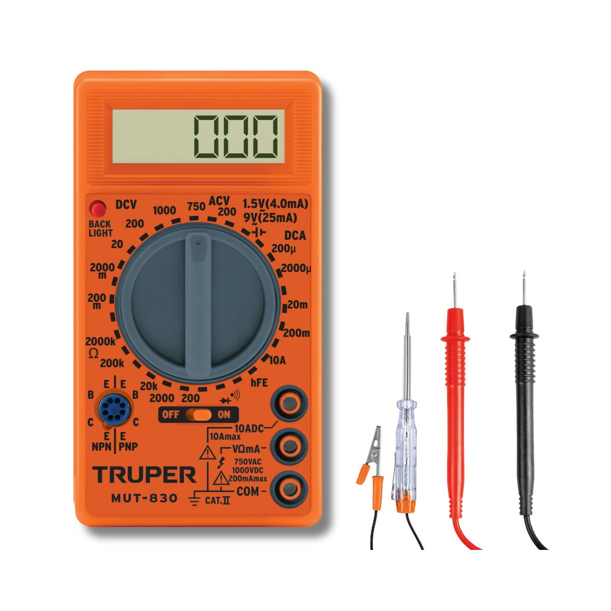 TRUPER - Multimetro digital + probador de corriente Truper
