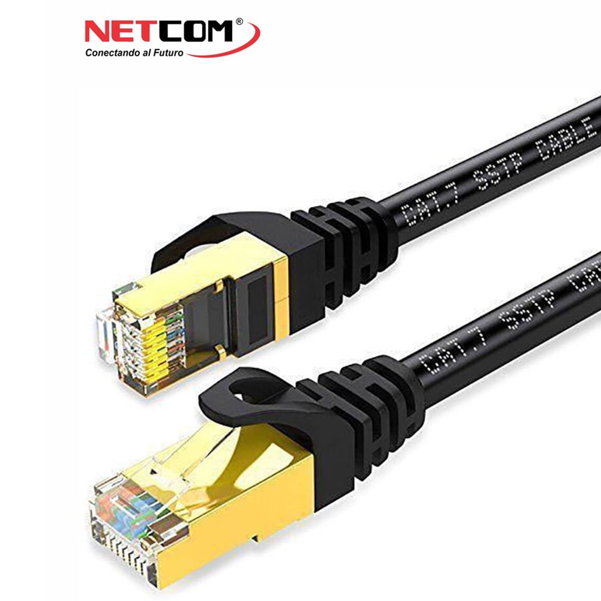 NETCOM - Cable de Red Cat 7 Netcom Rj45 10 Gbps 10 Metros Patch Cord