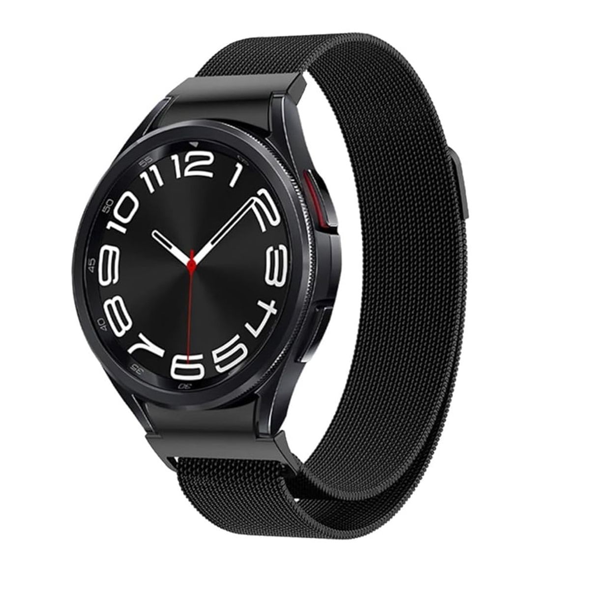 GENERICO - CORREA IMANTADA ACERO INOX PARA SAMSUNG WATCH 4-5-5PRO-6  NEGRO