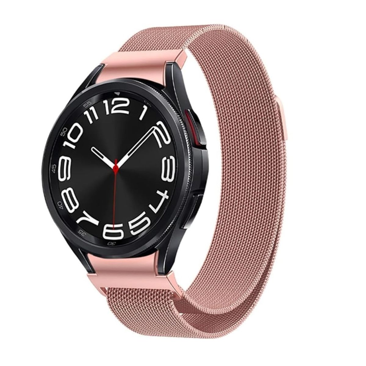 GENERICO - CORREA IMANTADA ACERO INOX PARA SAMSUNG WATCH 4-5-5PRO-6  ROSA ROSE