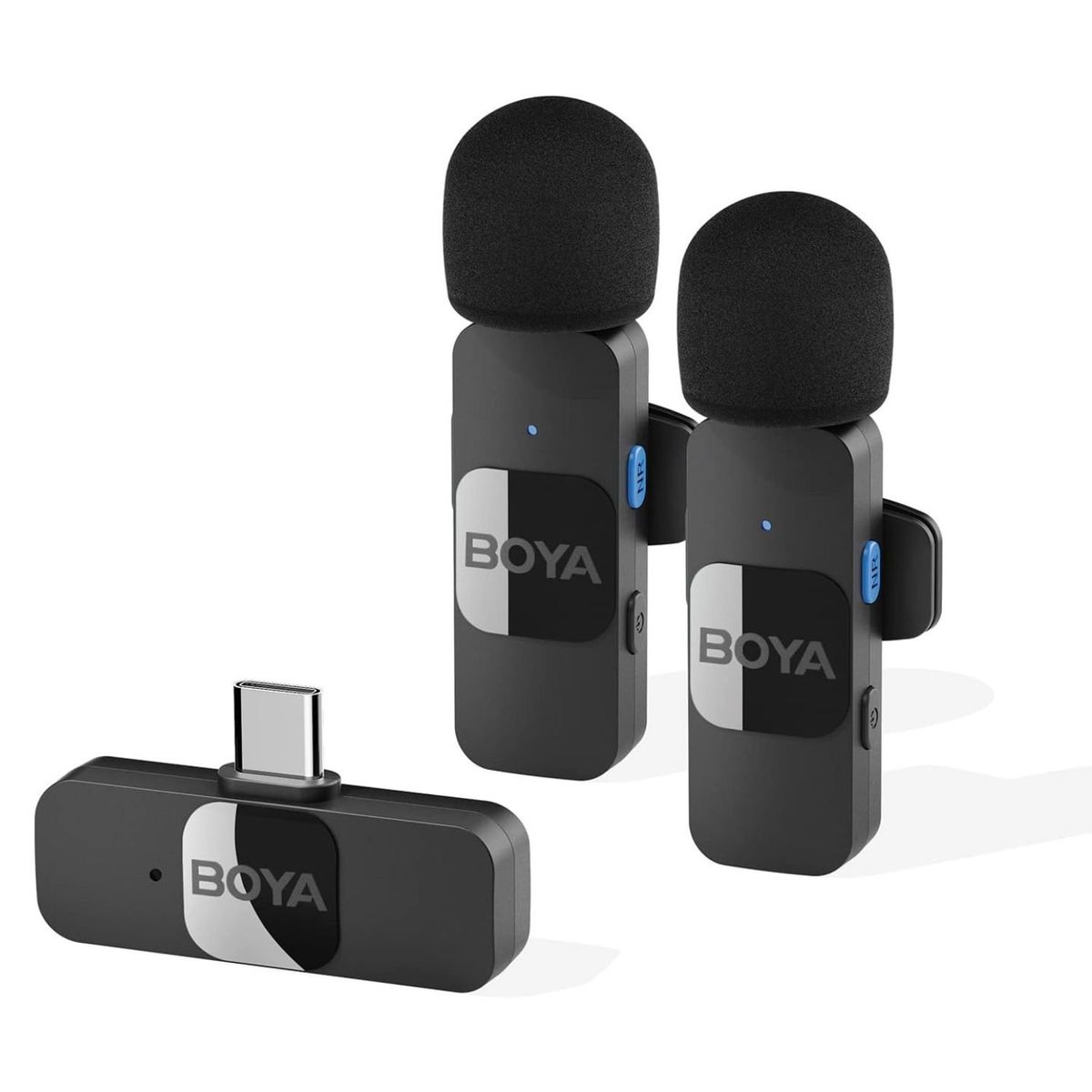 BOYA - 2 Micrófonos BOYA BY-V20 Inalámbrico Solapa Lavalier Celular Usb-c Pro