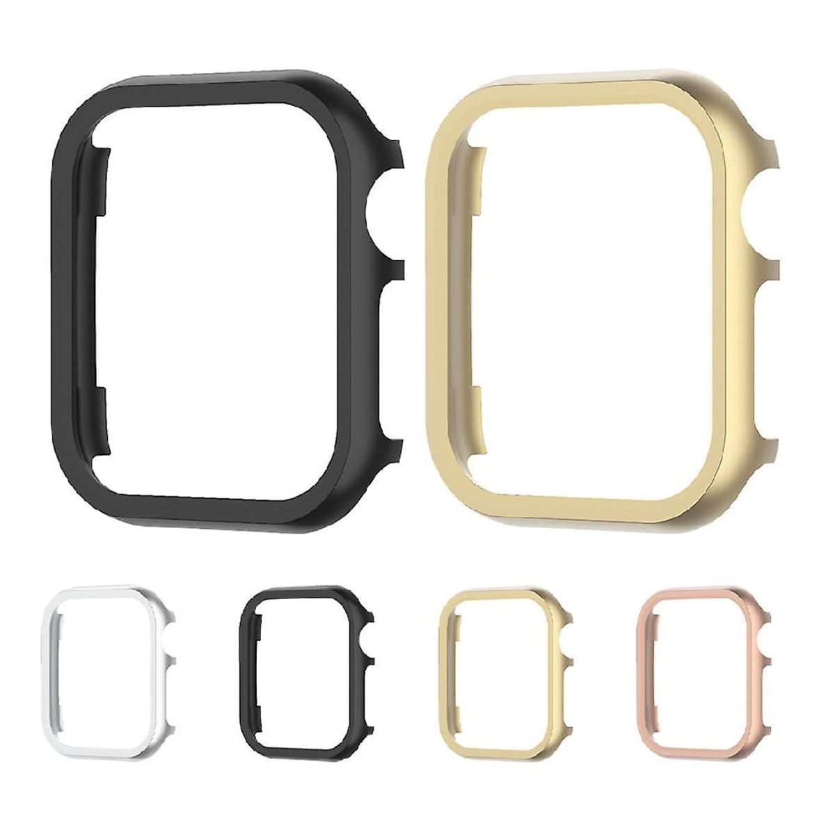 GENERICO - BUMPER CASE DE ACERO INOX PARA SMARTWATCH DE 45MM - NEGRO