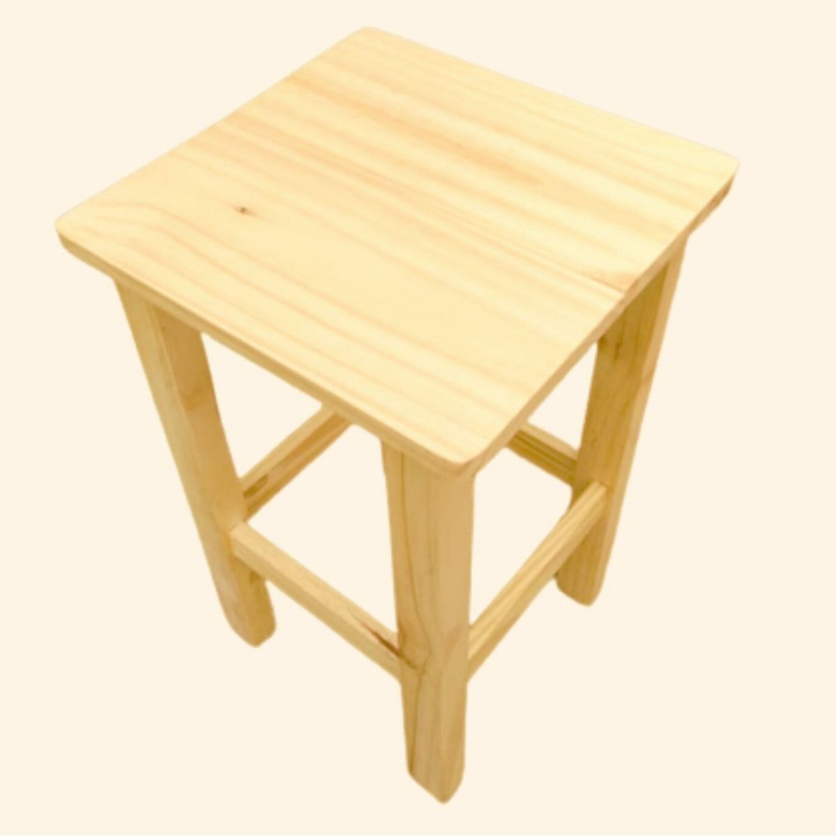 GENERICO - Banquito Banco Lizy cuadrado madera Pino natural
