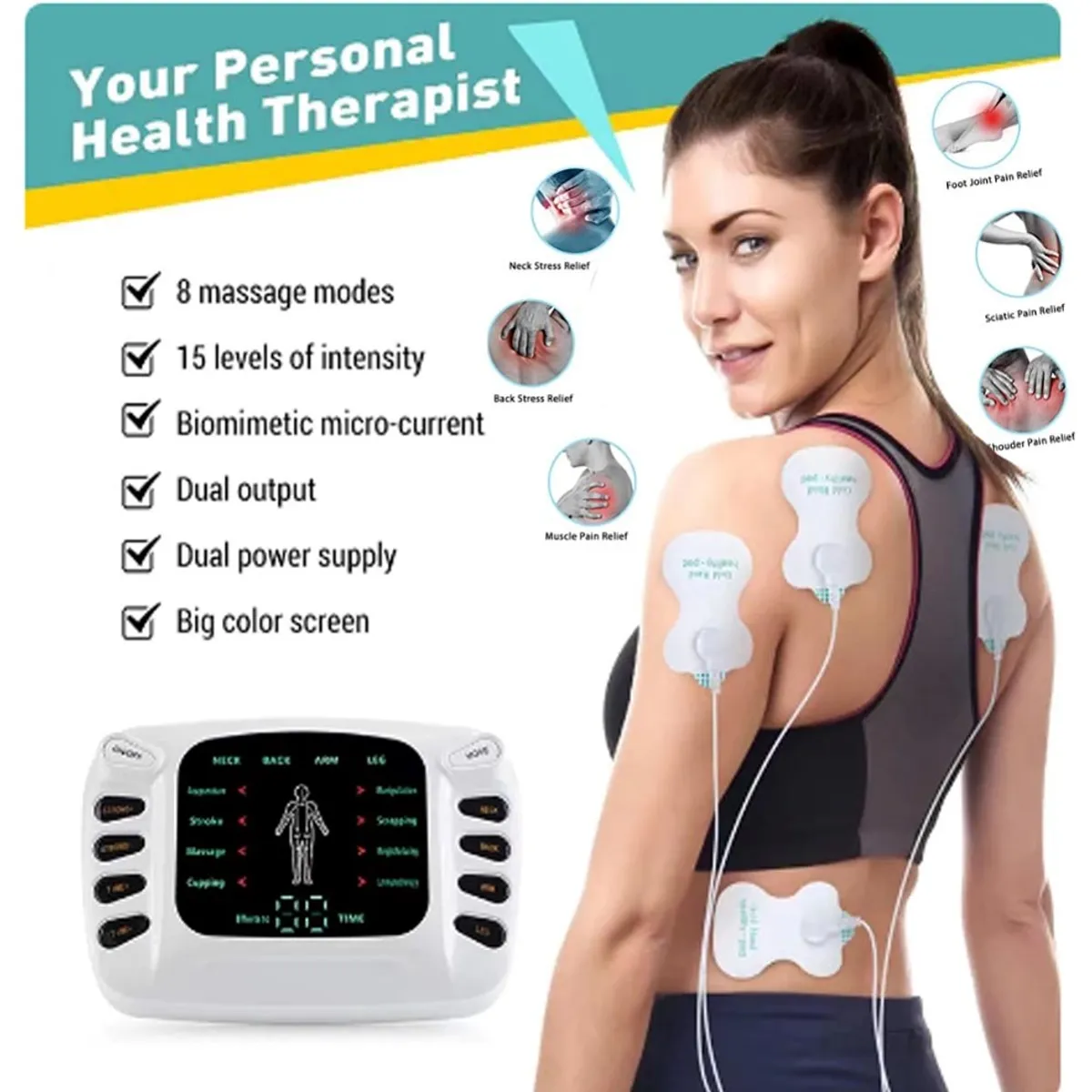 GENERICO - Máquina de fisioterapia eléctrica Tens