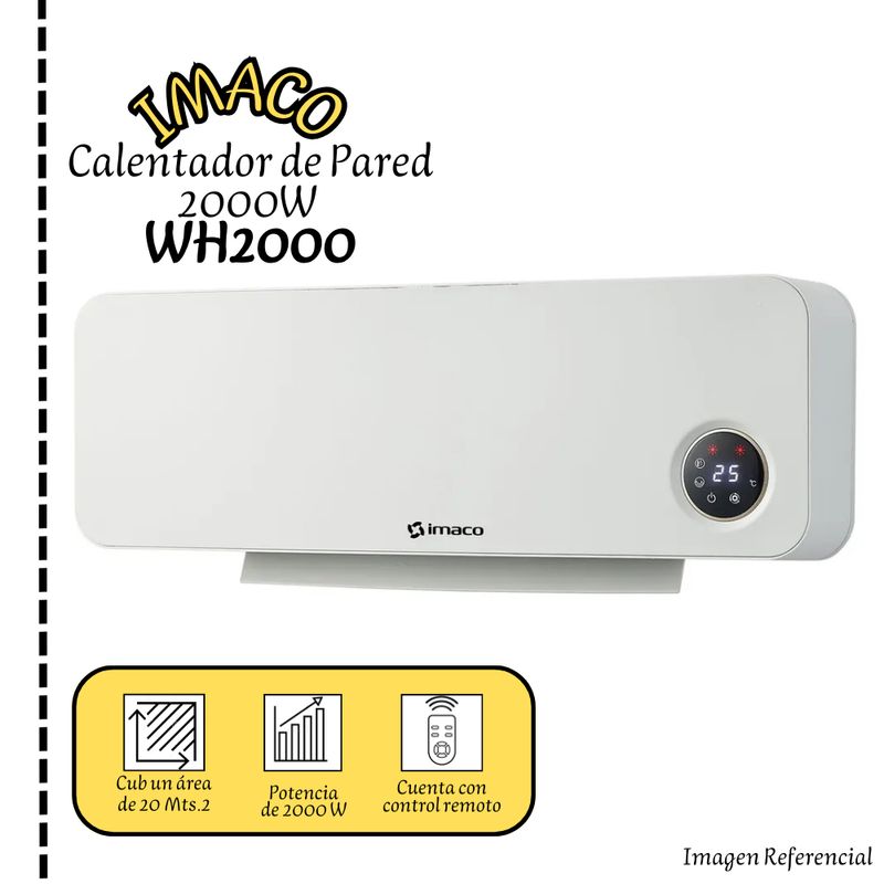 IMACO - Calentador de Pared Imaco Con Control WH2000