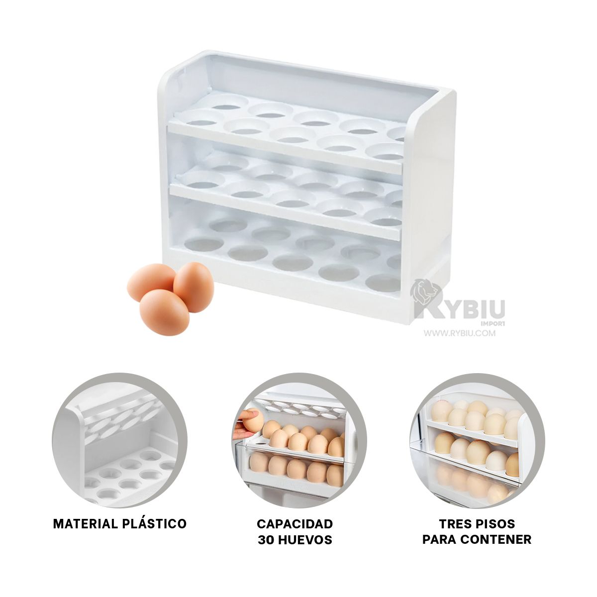 GENERICO - Almacena Huevos en Blanco Y+Stickers